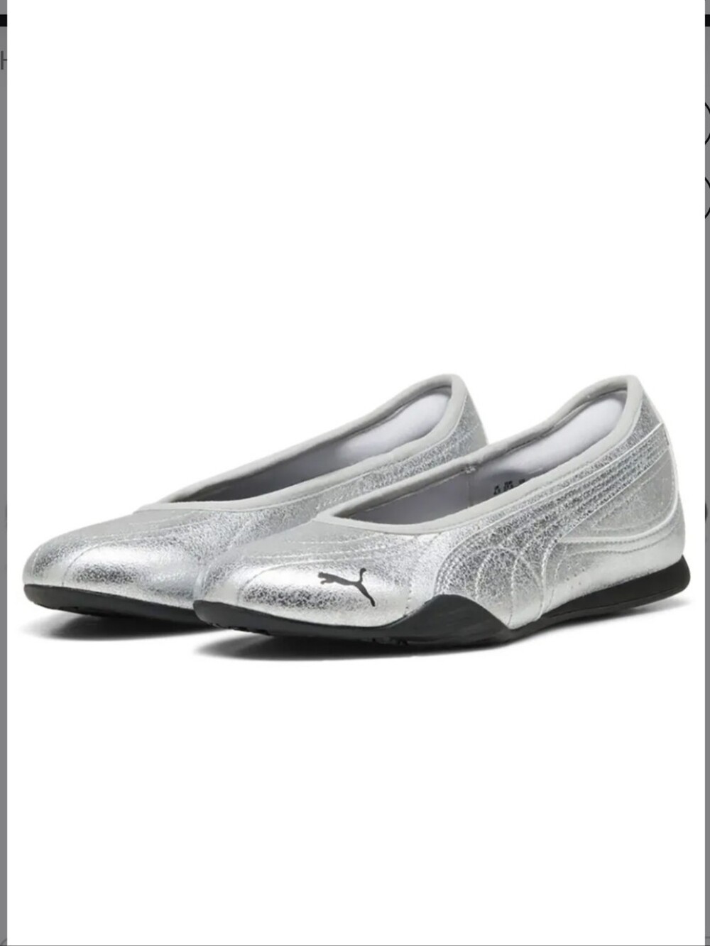 Puma Silver Metallic Ballet Flats